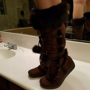 Brown Fur Boots